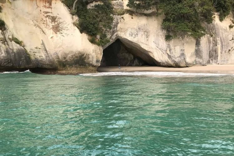 A closer view of Cathedral Cove. Photo by Judy Barford
