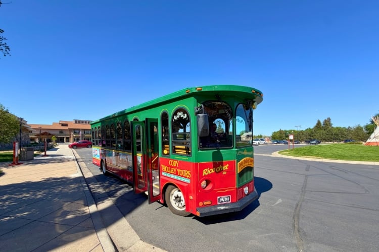 Cody Trolley Tours offers an hour-long narrated ride through downtown. Photo by Isabella Miller
