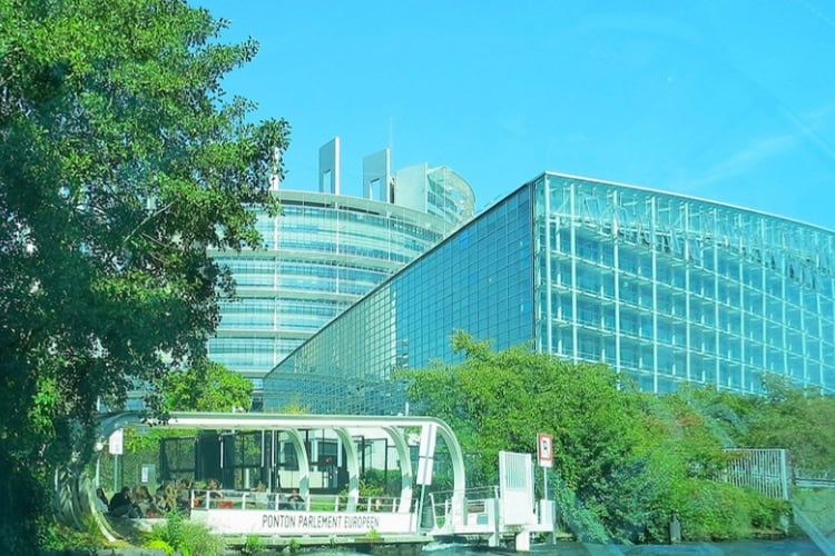 The European Parliament buildings, Strasbourg. Photo by Judy Barford.