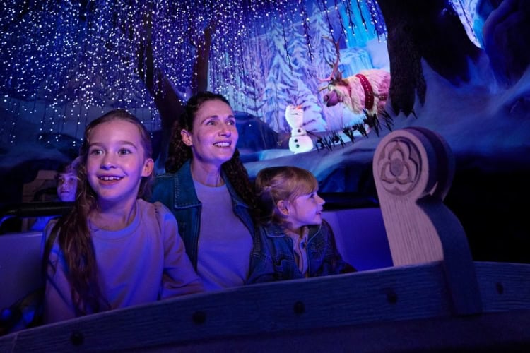 Frozen Ever After family boat ride at World of Frozen. Photo by Disney