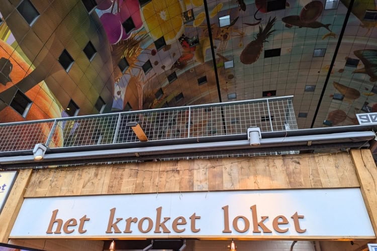 Het Kroket Loket offering vegan croquettes. Photo by Keri G