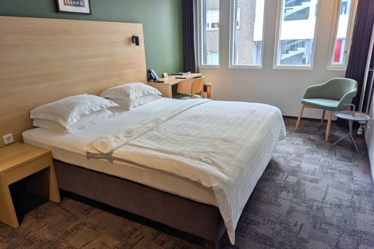 Hotel room at Center Hotels Laugavegur in Reykjavik. Photo by Keri G