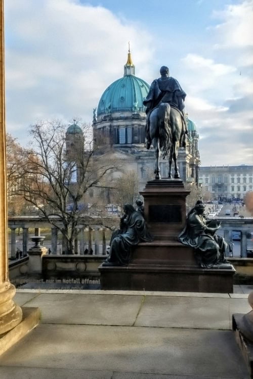The view from inside Nationalgalerie, Berlin. Photo by C Ludgate