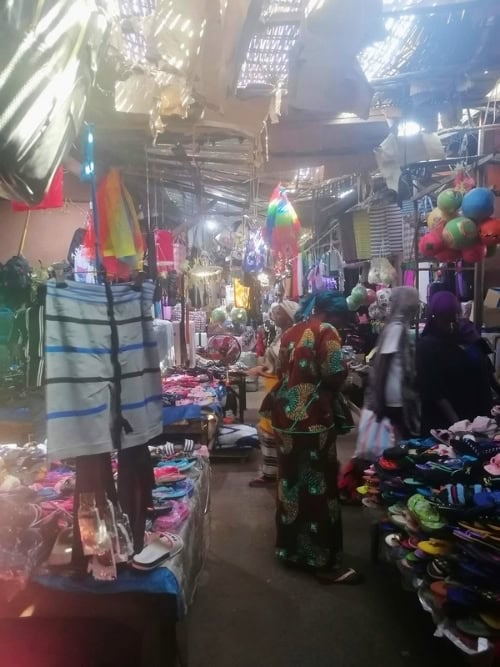 A lane in the market in Soma, Gambia. Photo by Troy Nahumko