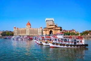 The beautiful Gateway to India is one of the top sights in Mumbai. Image by Andrey via Canva