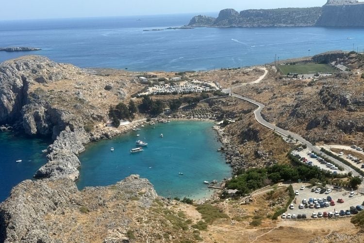 View from the Acropolis of Lindos