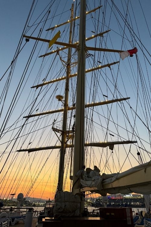 Sunrise arrival into Piraeus