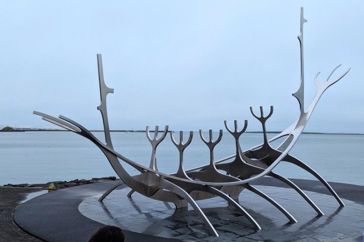 Sun Voyager sculpture along Reykjavík’s waterfront. Photo by Keri G