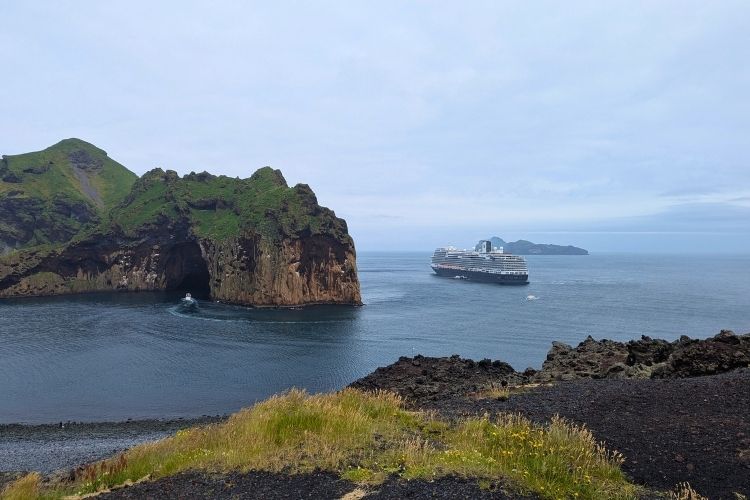 The cruise ship Rotterdam near Heimaey, Iceland. Photo by Keri G.