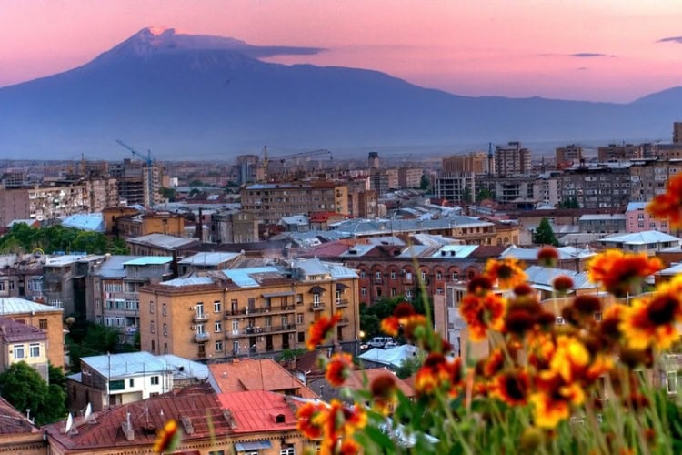 Yerevan with Mount Ararat on the horizon. Photo courtesy of Hyur Service