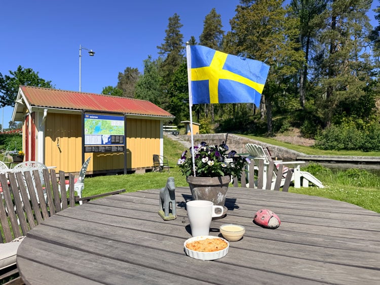 Stopping for fika on a warm, sunny day. Photo by Janna Graber