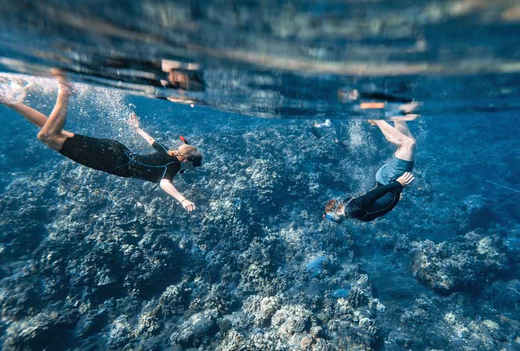 Snorkeling at Molokini Crater with Alii Nui. Photo courtesy Janna Graber