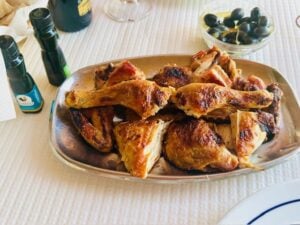 Frango Assado, Churrasquiera Palmeirinha dos Choroes, Monchique, Portugal. Photo by Hayley Clark