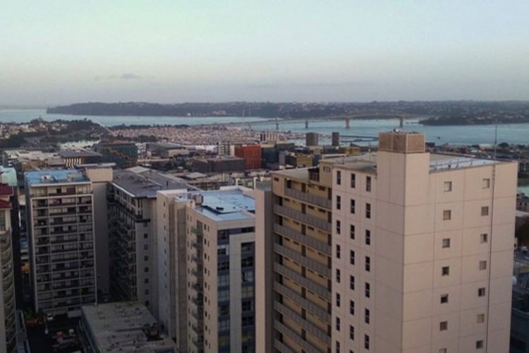 The view of Auckland from our apartment. Photo by Barry Barford