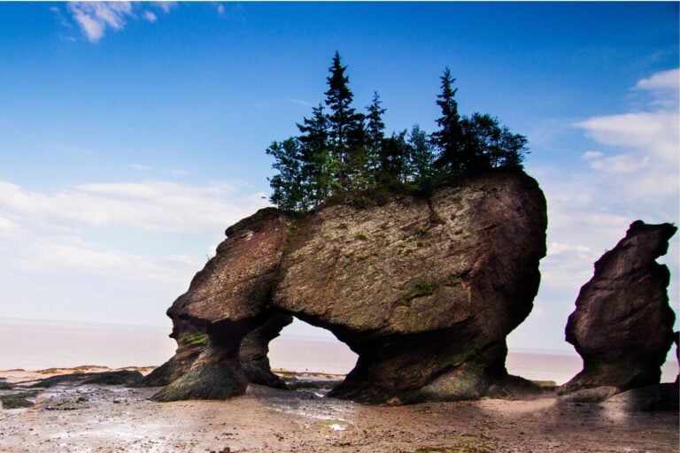 Famous archway at Hopewell Rocks. Image by by mirceax from Getty Images via Canva