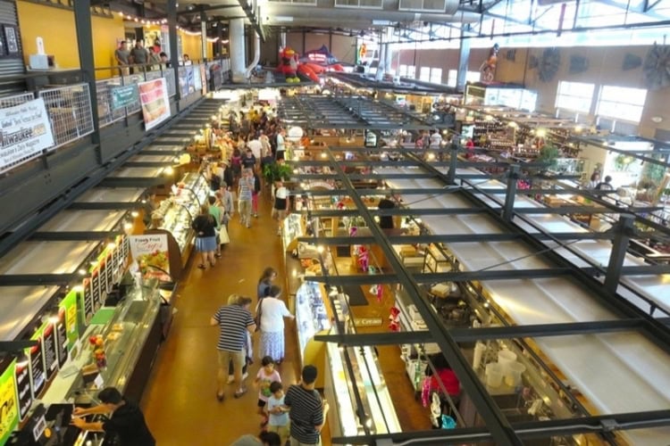 The bustling interior of the Public Market. Photo courtesy of Frank Hosek