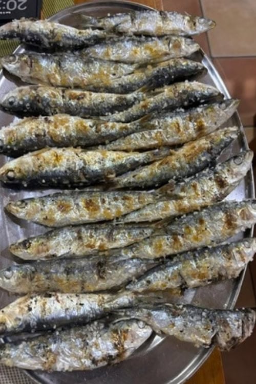 Sardines at Ponte Grande O Barretao, Fuseta. Photo by Hayley Clark