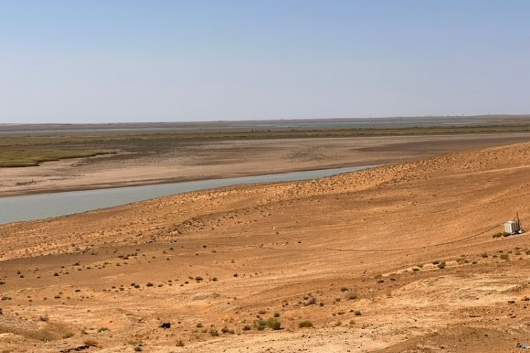 Looking toward the border with Turkmenistan, enroute to Bukhara. Photo by Steve Sindiong.