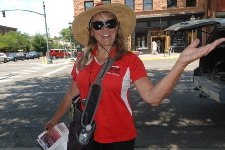 One of Durango's cheerful roving tourist ambassadors. Photo by Tab Hauser