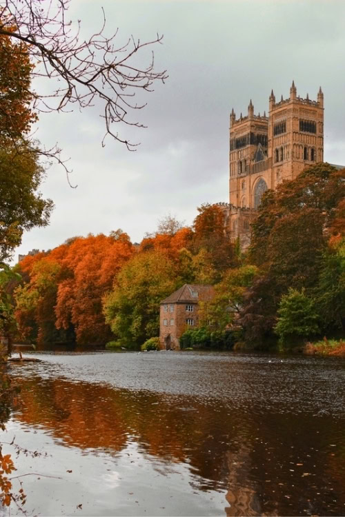 Durham Cathedral rises above the surrounding historic city of Durham. Photo by KellyRudland, Pixabay