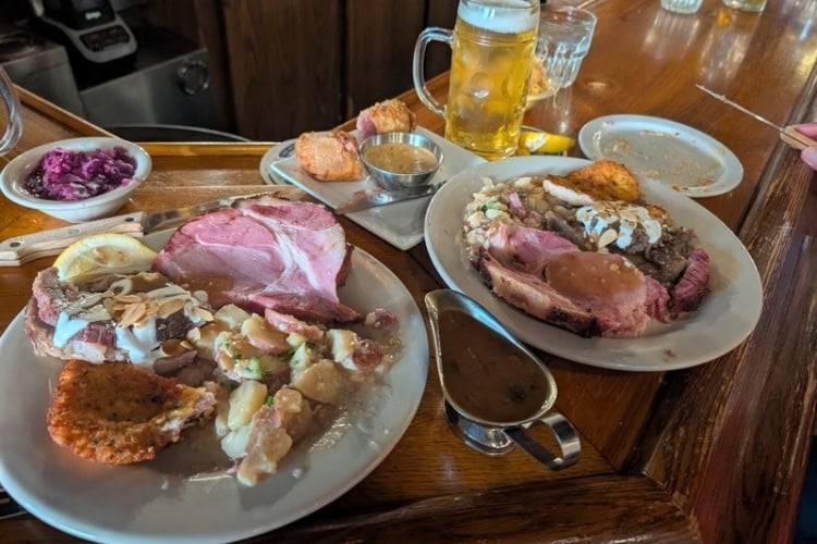 The German Sampler Plate at Mader's Restaurant, Milwaukee's oldest German eatery. Photo courtesy of Frank Hosek