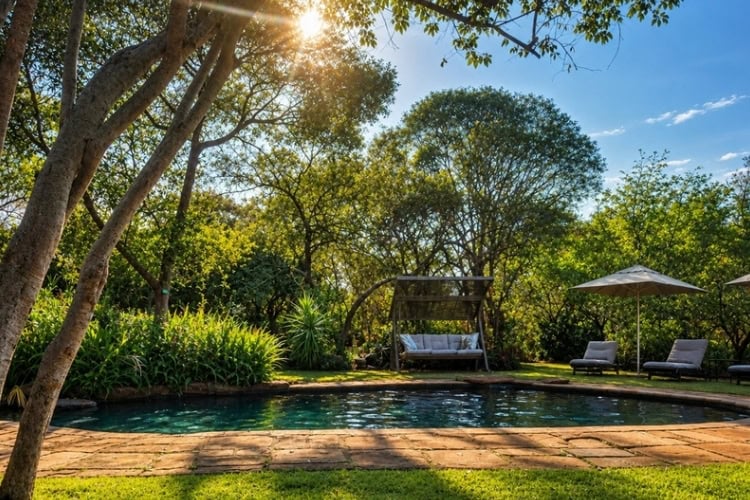 The pool at Jembisa Bush Home in South Africa. Photo by Janine Avery
