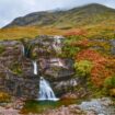 Majestic waterfall in the Scottish Highlands. Photo by Nunzio Guerrera from Pexels via Canva
