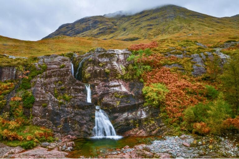 Majestic waterfall in the Scottish Highlands. Photo by Nunzio Guerrera from Pexels via Canva