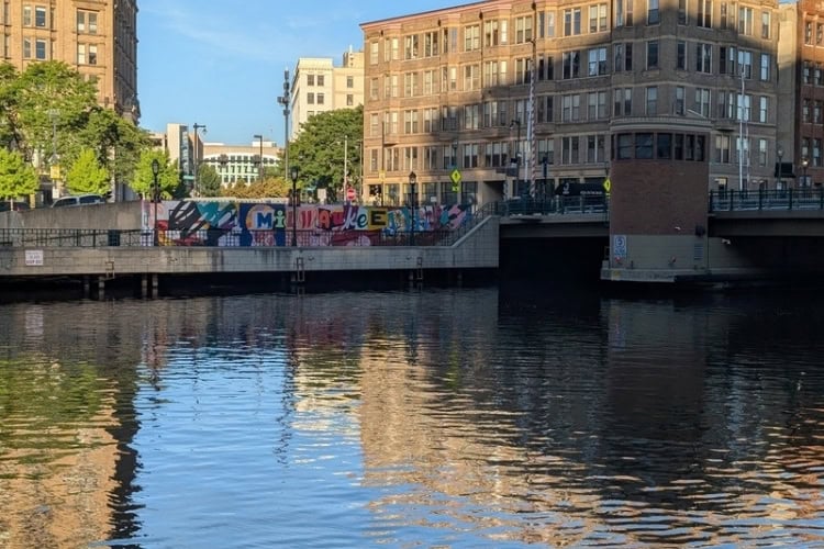 Milwaukee's Riverwalk runs for over 20 blocks through the heart of Downtown. Photo courtesy of Frank Hosek