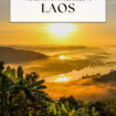 A panoramic view of Luang Prabang, Laos, with the river and surrounding mountains. Photo by Shivika Singh