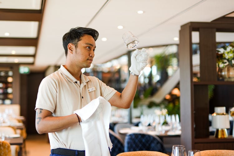 Staff on the Riviera Resplendence. Photo by Riviera Travel