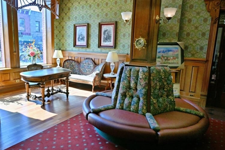 Restored sitting room at the 1887 Strater Hotel in Durango. Photo by Tab Hauser