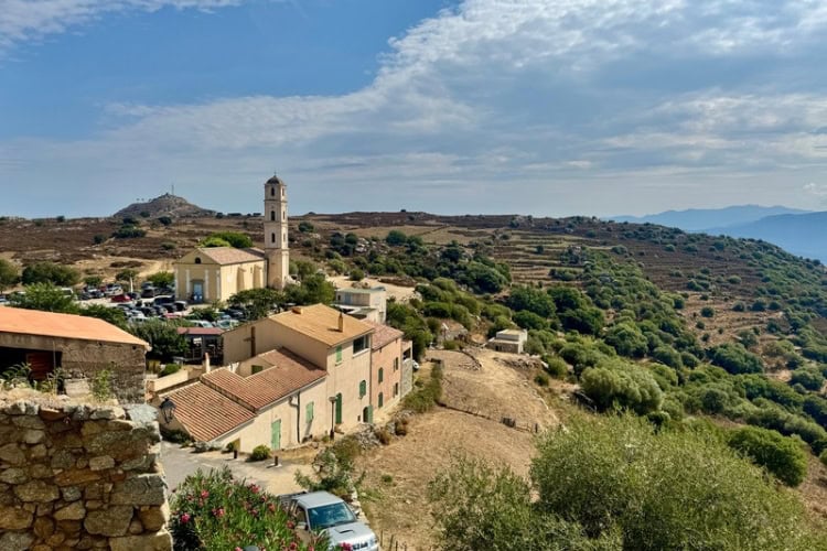 Sant’Antonino, the highest village on our Corsican mountain village tour. Photo by Diana Ballon
