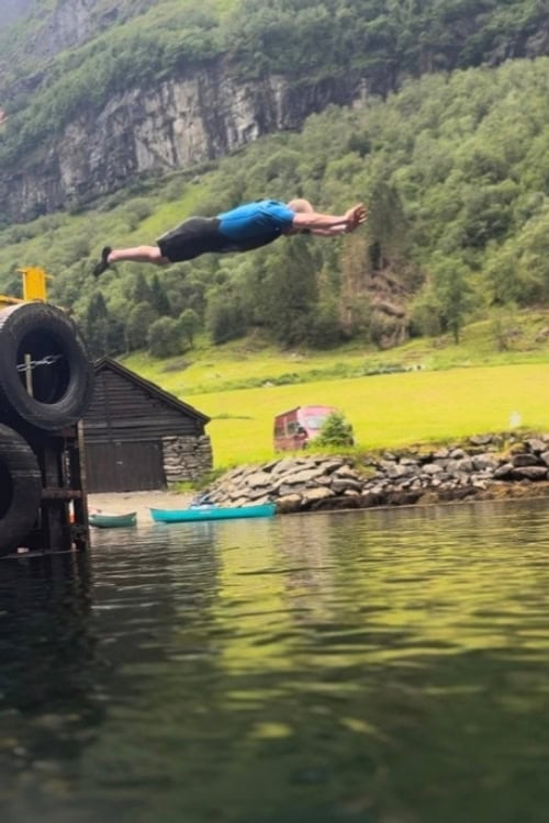 A leap of faith. Photo by Nick Morrall