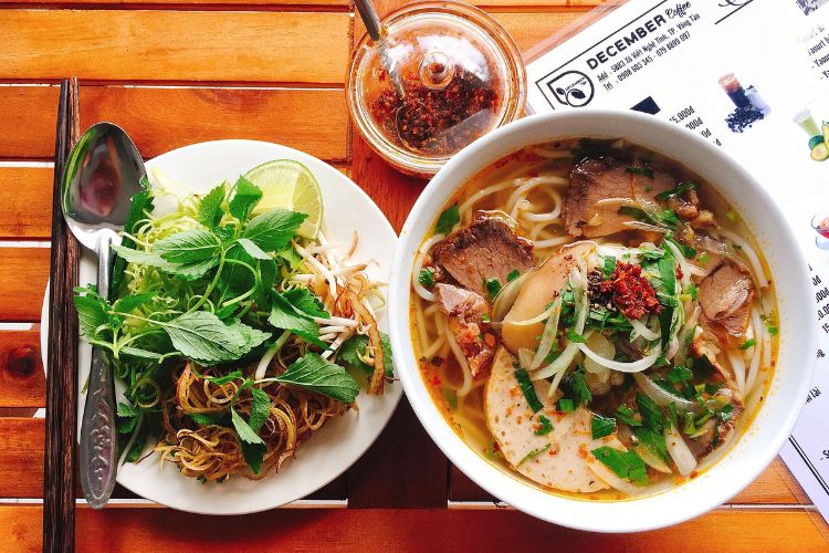 Fresh herbs accompany most dishes