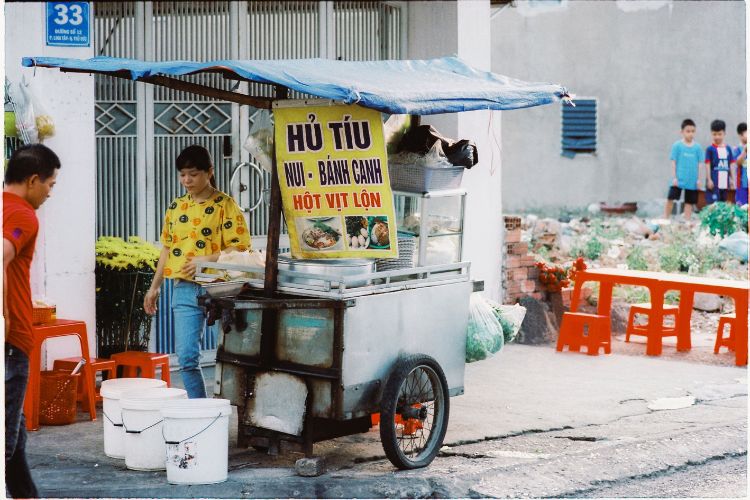 Street food stalls are everywhere in Vietnam