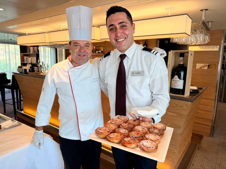 Chef Mata cooking demonstration onboard the Viking Gyda in Portugal. Photo by Janna Graber
