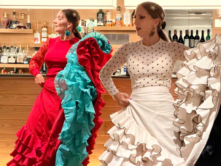 Flamenco dancers onboard the Viking Gyda. Photo by Janna Graber