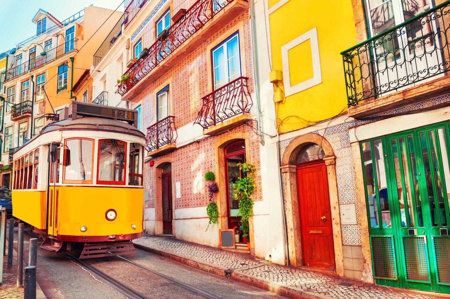 Tram in Lisbon, Portugal