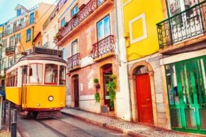 Tram in Lisbon, Portugal