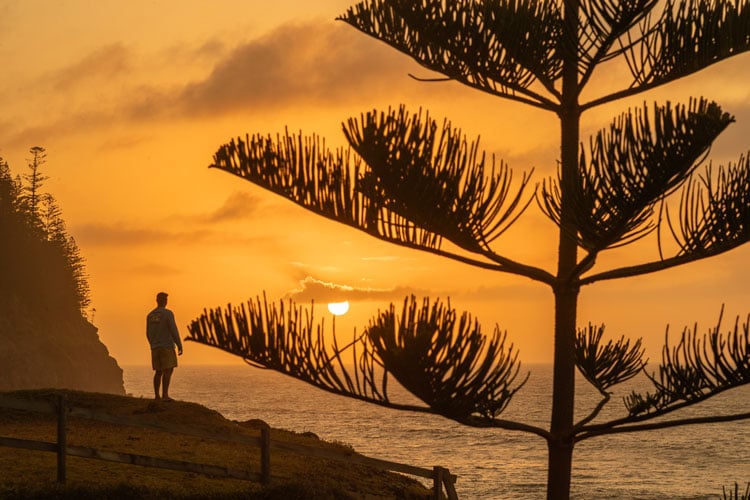 Sunset on Norfolk Island. Photo courtesy Socialtap