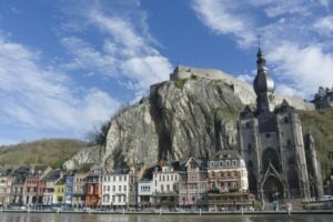 Dinant, squeezed between the cliff and the Meuse River, 90 minutes south of Brussels. Photo by Joris Desplenter