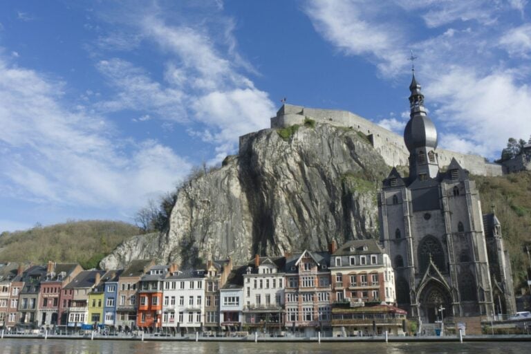 Dinant, squeezed between the cliff and the Meuse River, 90 minutes south of Brussels. Photo by Joris Desplenter