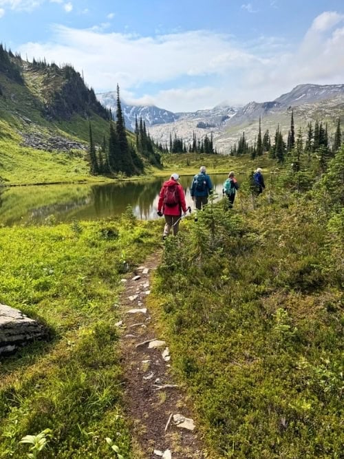 Brent follows the guide. Nancy and Clark settle in with their group, and Tate brings up the rear. Photo by Tate our guide
