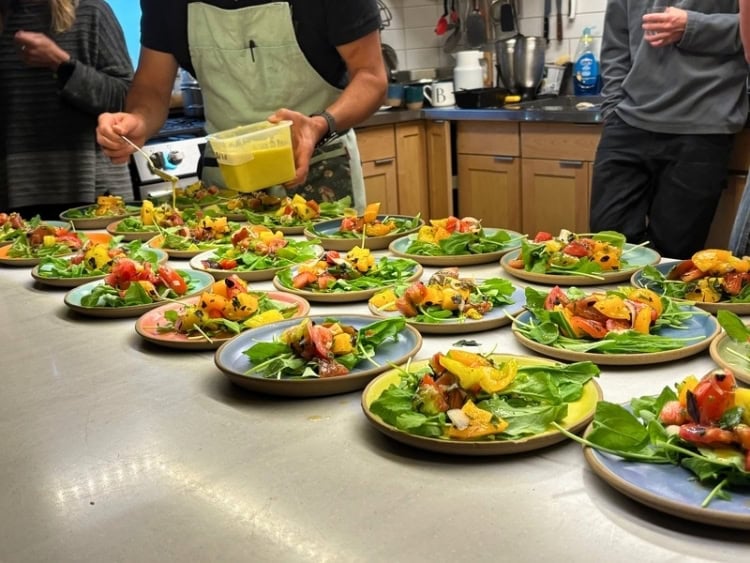 Amazing chef Mitja Ziegler in action. Photo by Brent Cassie