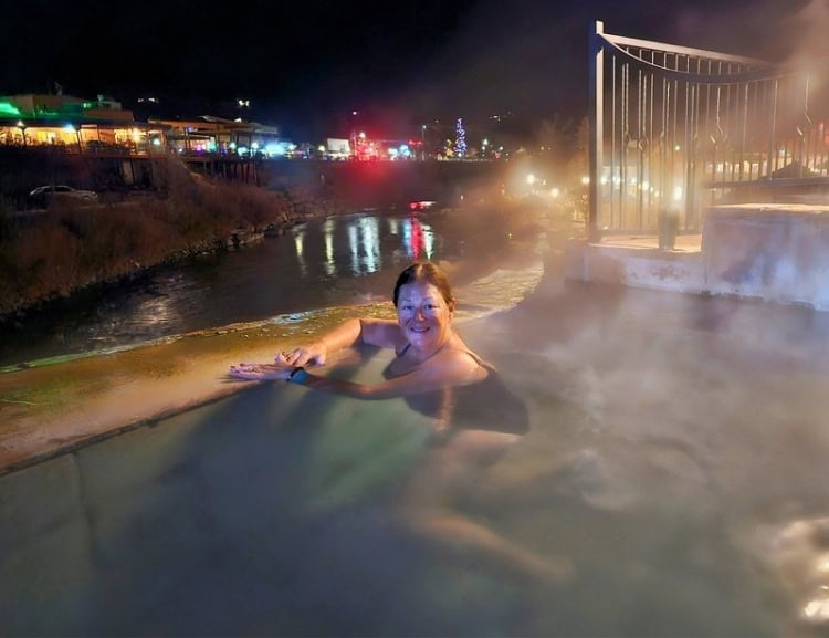 Night soaking at The Springs Resort and Spa. Photo by Tab Hauser