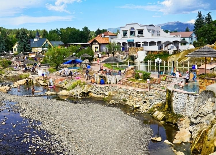 Pagosa Hot Springs overlooks the San Juan River. Photo by Tab Hauser