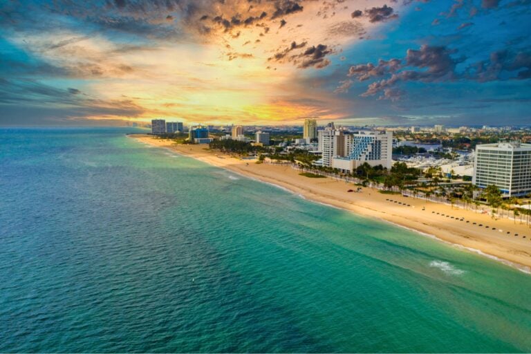 Sunset over Fort Lauderdale Beach. Photo by elixmizioznikov via iStock