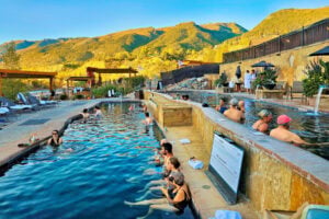 Adult-only warm mineral pools with a "chilled vibe". Photo by Tab Hauser