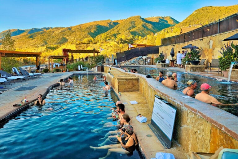 Adult-only warm mineral pools with a "chilled vibe". Photo by Tab Hauser